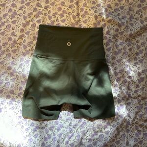 sage lululemon shorts